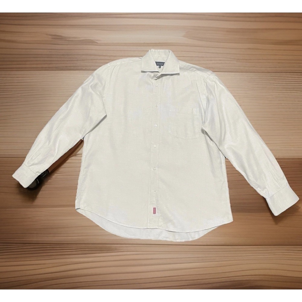Cadini Button Down 100% Cotton Shirt Soft Luxury Fabric Office Elegant‎ Size 16